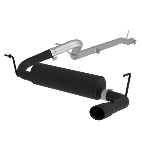 MBRP 2.5-Inch Cat-Back Exhaust Single Rear Exit Armor Black 3.6L Gas 2012-2017 Jeep Wrangler; 2018 Jeep Wrangler JK