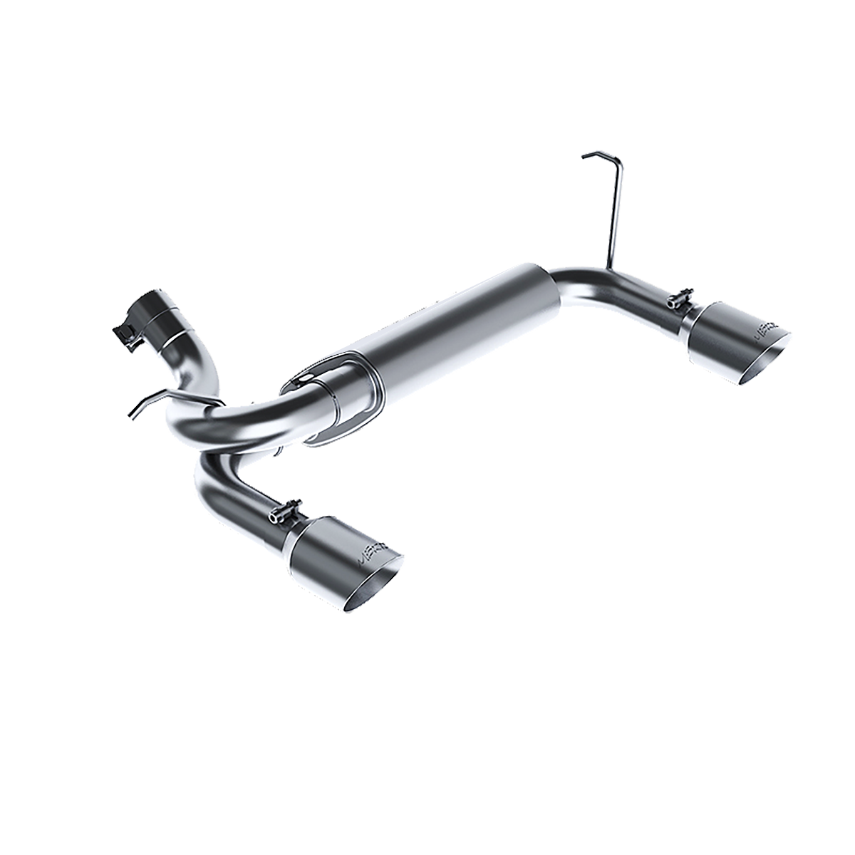 MBRP 2.5-Inch Axle-Back Exhaust Dual Rear Exit Armor Plus 3.6L/3.8L Gas 2007-2017 Jeep Wrangler; 2018 Jeep Wrangler JK