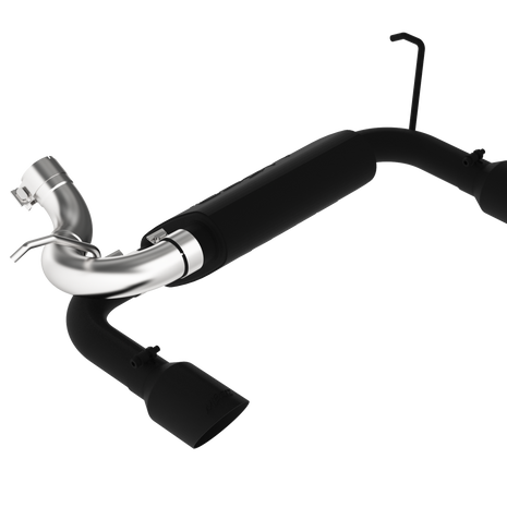 MBRP 2.5-Inch Axle-Back Exhaust Dual Rear Exit Armor Black 3.6L/3.8L Gas 2007-2017 Jeep Wrangler; 2018 Jeep Wrangler JK