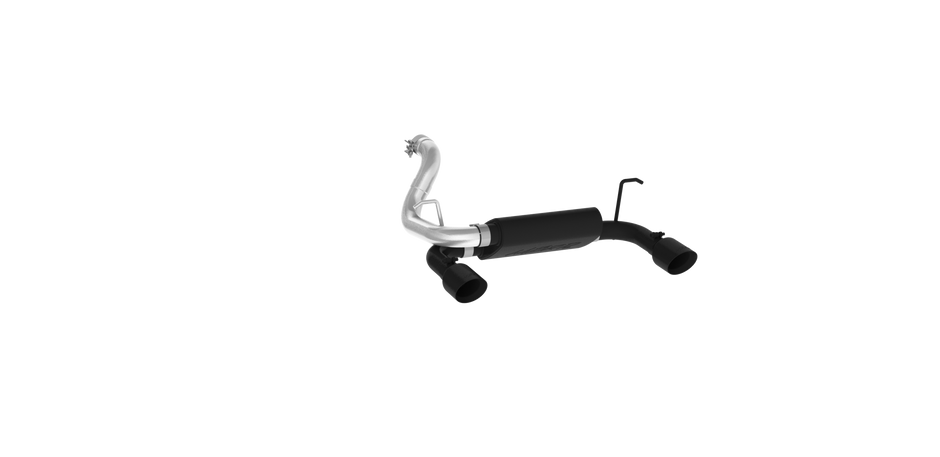 MBRP 2.5-Inch Axle-Back Exhaust Dual Rear Exit Armor Black 3.6L Gas 2018-2026 Jeep Wrangler