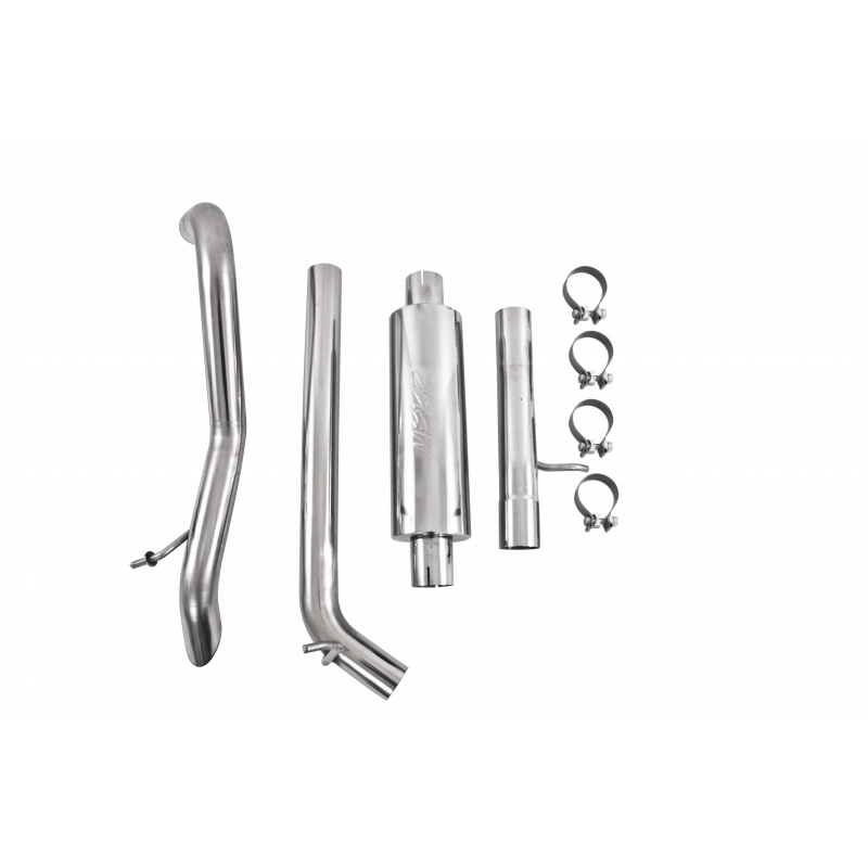 MBRP 2.5-Inch Cat-Back Exhaust Single Rear Exit Armor Plus 3.6L Gas 2012-2017 Jeep Wrangler; 2018 Jeep Wrangler JK