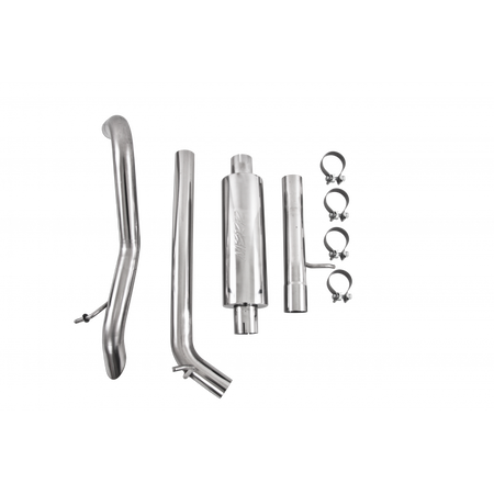 MBRP 2.5-Inch Cat-Back Exhaust Single Rear Exit Armor Plus 3.6L Gas 2012-2017 Jeep Wrangler; 2018 Jeep Wrangler JK