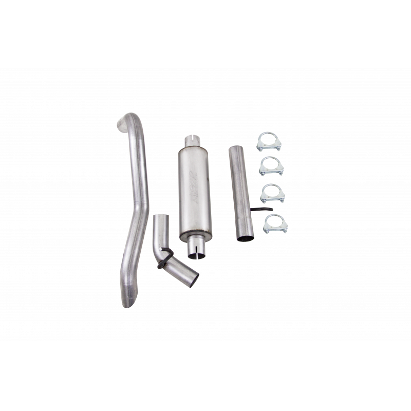 MBRP 2.5-Inch Cat-Back Exhaust Single Rear Exit Armor Lite 3.6L Gas 2012-2017 Jeep Wrangler; 2018 Jeep Wrangler JK Aluminized Steel Cat Back Exhaust System Single Rear Exit Off Road Aluminum For 12-18 Jeep Wrangler/Rubicon JK 3.6L V6 2/4 Door