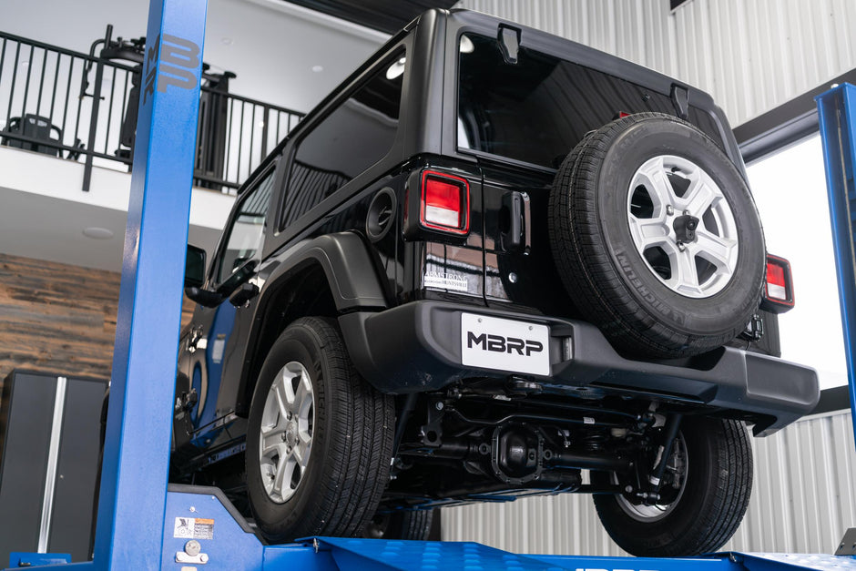 MBRP 2.5-Inch Cat-Back Exhaust Single Rear Exit Armor Lite 2.0L/3.6L Gas 2018-2026 Jeep Wrangler
