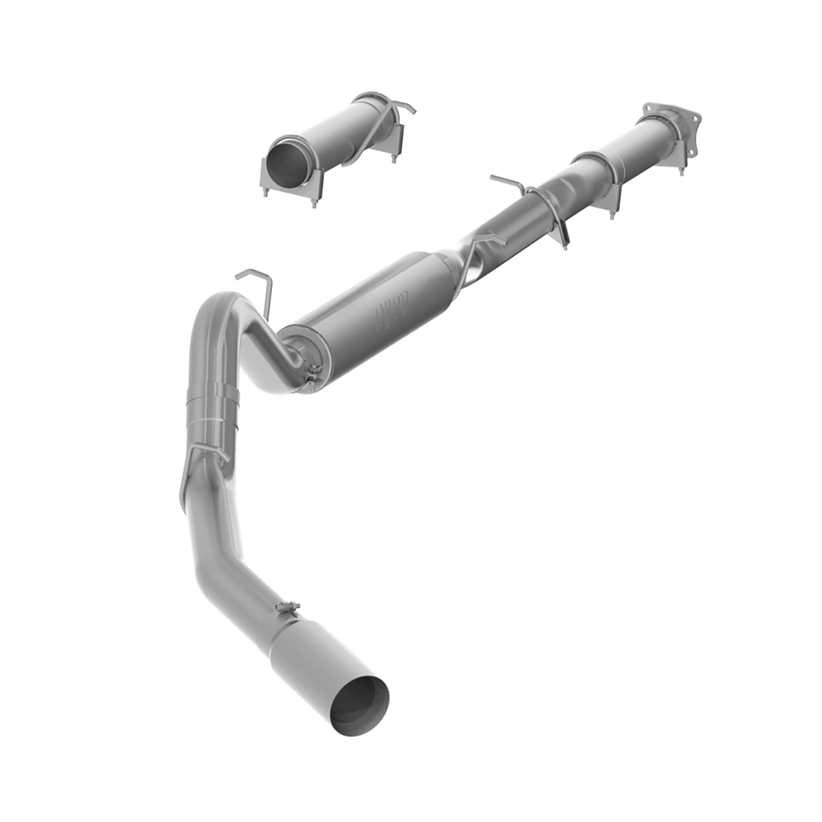 MBRP 4-Inch Cat-Back Exhaust Single Side Armor Lite 6.6L Duramax Gas 2001-2005 Chevy Silverado 2500 HD/3500; 2001-2005 GMC Sierra 2500 HD/3500 Aluminized Steel