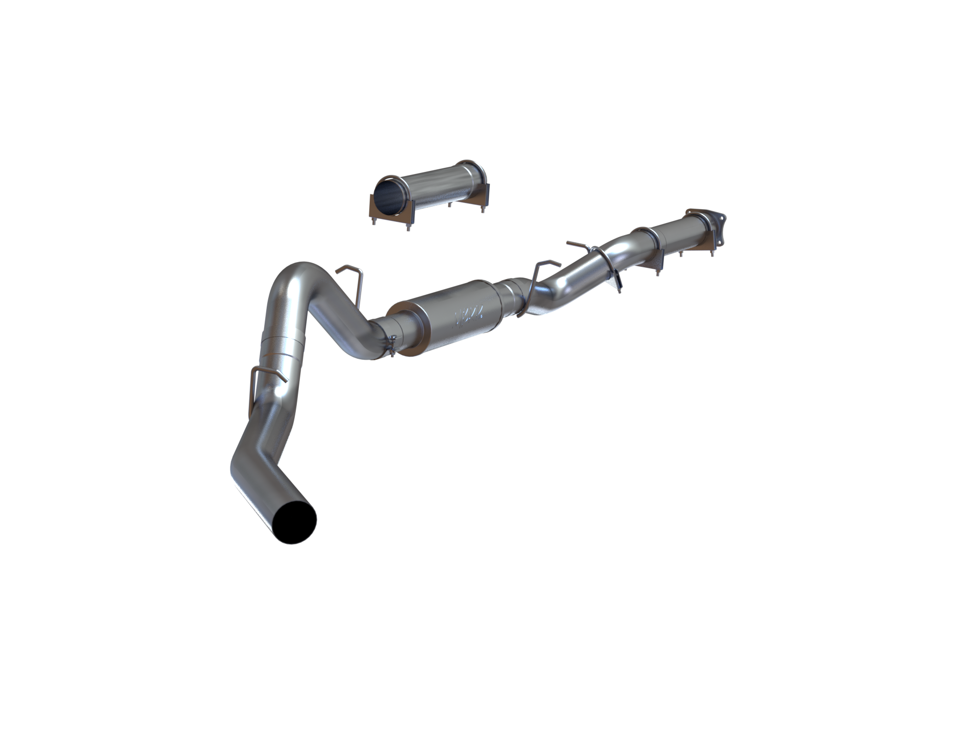 MBRP 4-Inch Cat-Back Exhaust Single Side Armor Lite 6.6L Duramax Gas 2001-2005 Chevy Silverado 2500 HD/3500; 2001-2005 GMC Sierra 2500 HD/3500 Performance Muffler