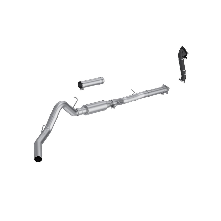MBRP Downpipe Single Side Exit Armor Lite 6.6L Duramax Diesel 2001-2004 Chevy Silverado 2500 HD/3500; 2001-2004 GMC Sierra 2500 HD/3500 Steel
