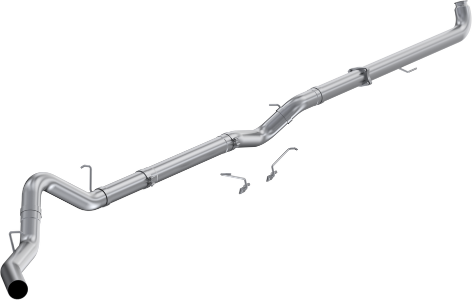 MBRP 4-Inch Downpipe Single Side Exit Armor Lite 6.6L Duramax Diesel 2001-2004 Chevy Silverado 2500 HD/3500; 2001-2004 GMC Sierra 2500 HD/3500 Aluminized Steel