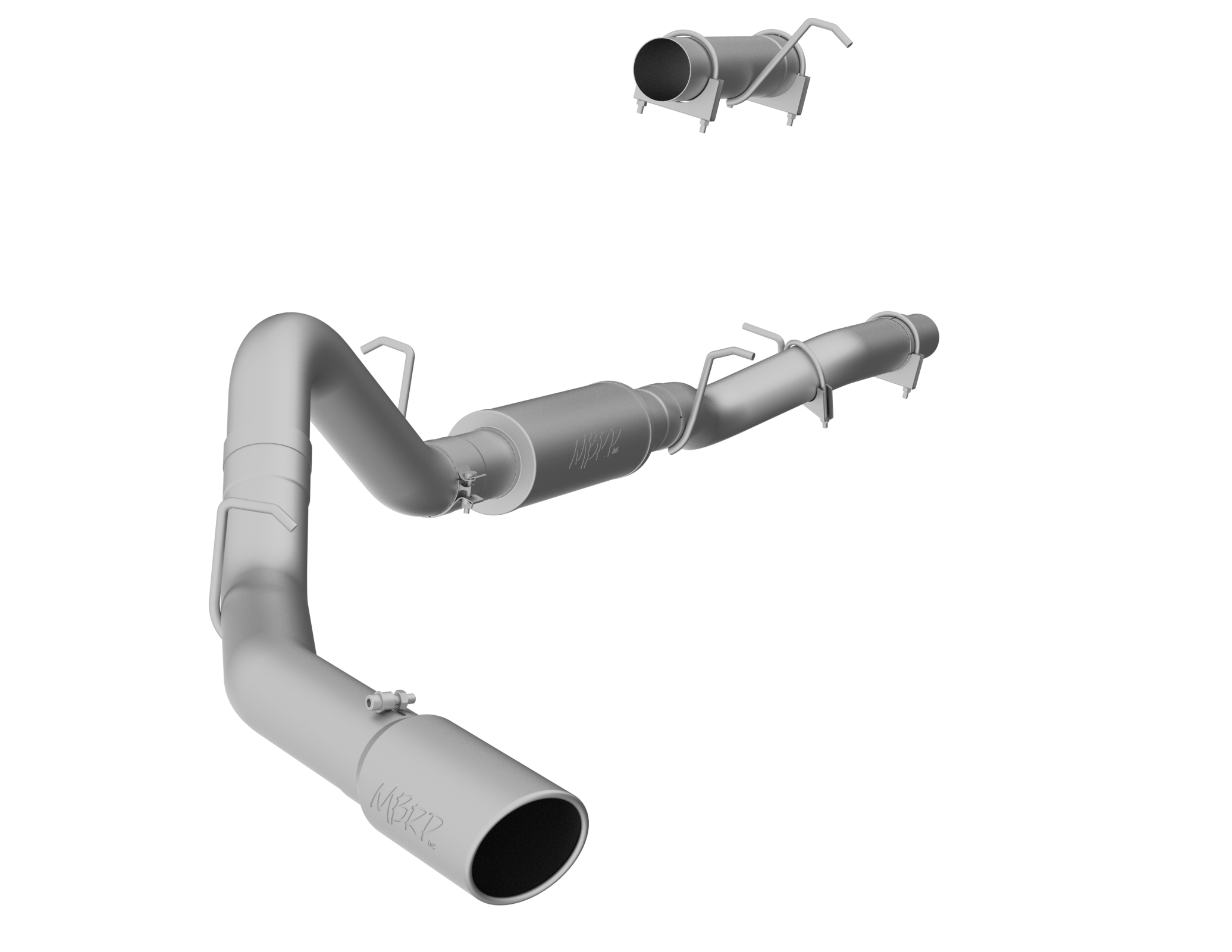 MBRP 4-Inch Cat-Back Exhaust Single Side Armor Plus 6.6L Duramax Diesel 2006 Chevy Silverado 2500 HD/3500; 2007 Chevy Silverado 2500 HD Classic/3500 Classic; 2006 GMC Sierra 2500 HD/3500; 2007 GMC Sierra 2500 HD Classic/3500 Classic