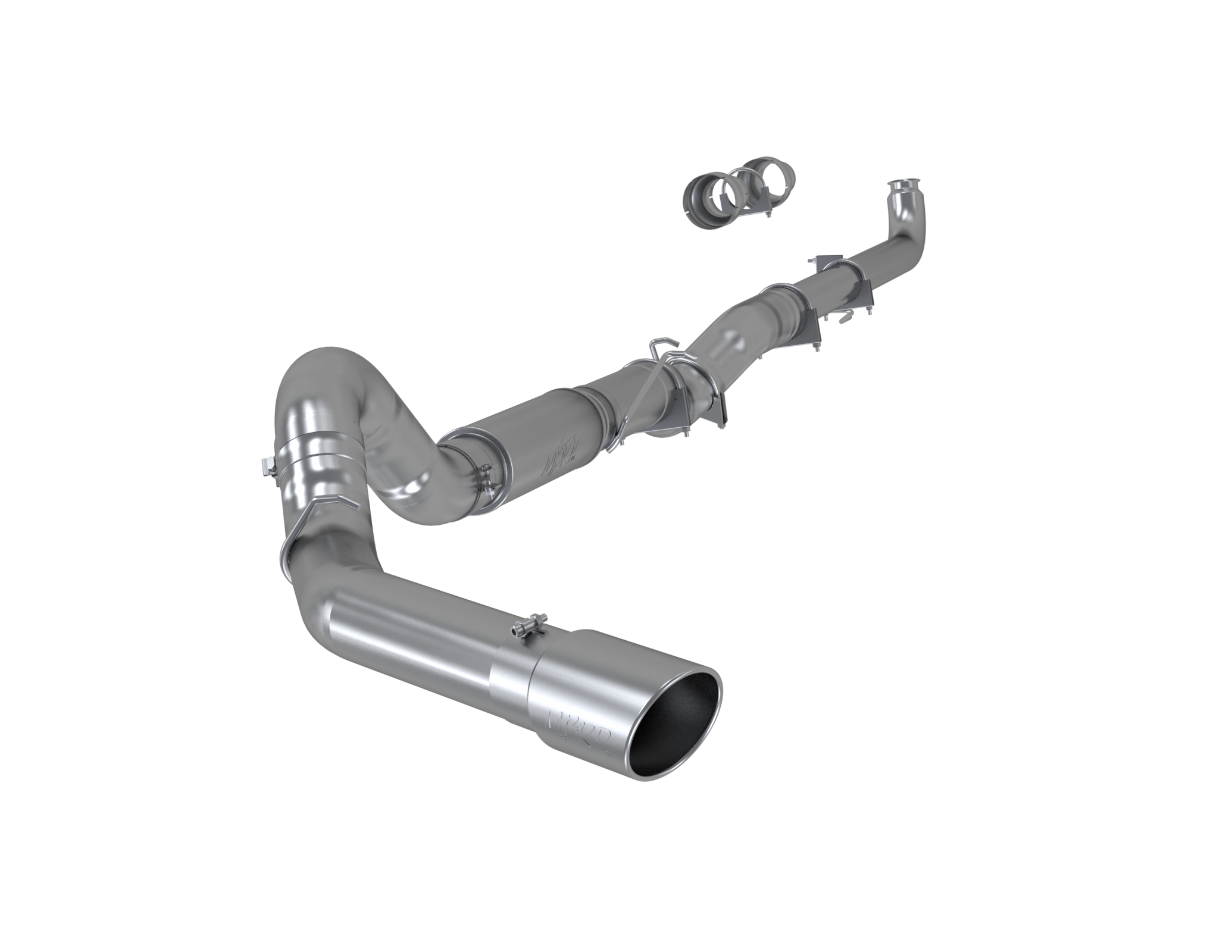 MBRP 5-Inch Cat-Back Exhaust Single Side Armor Lite 6.6L Duramax Diesel 2001-2006 Chevy Silverado 2500 HD; 2007 Chevy Silverado 2500 HD Classic; 2001-2006 GMC Sierra 2500 HD; 2007 GMC Sierra 2500 HD Classic Aluminized Steel Crew Cab, Extended Cab 6-Inch
