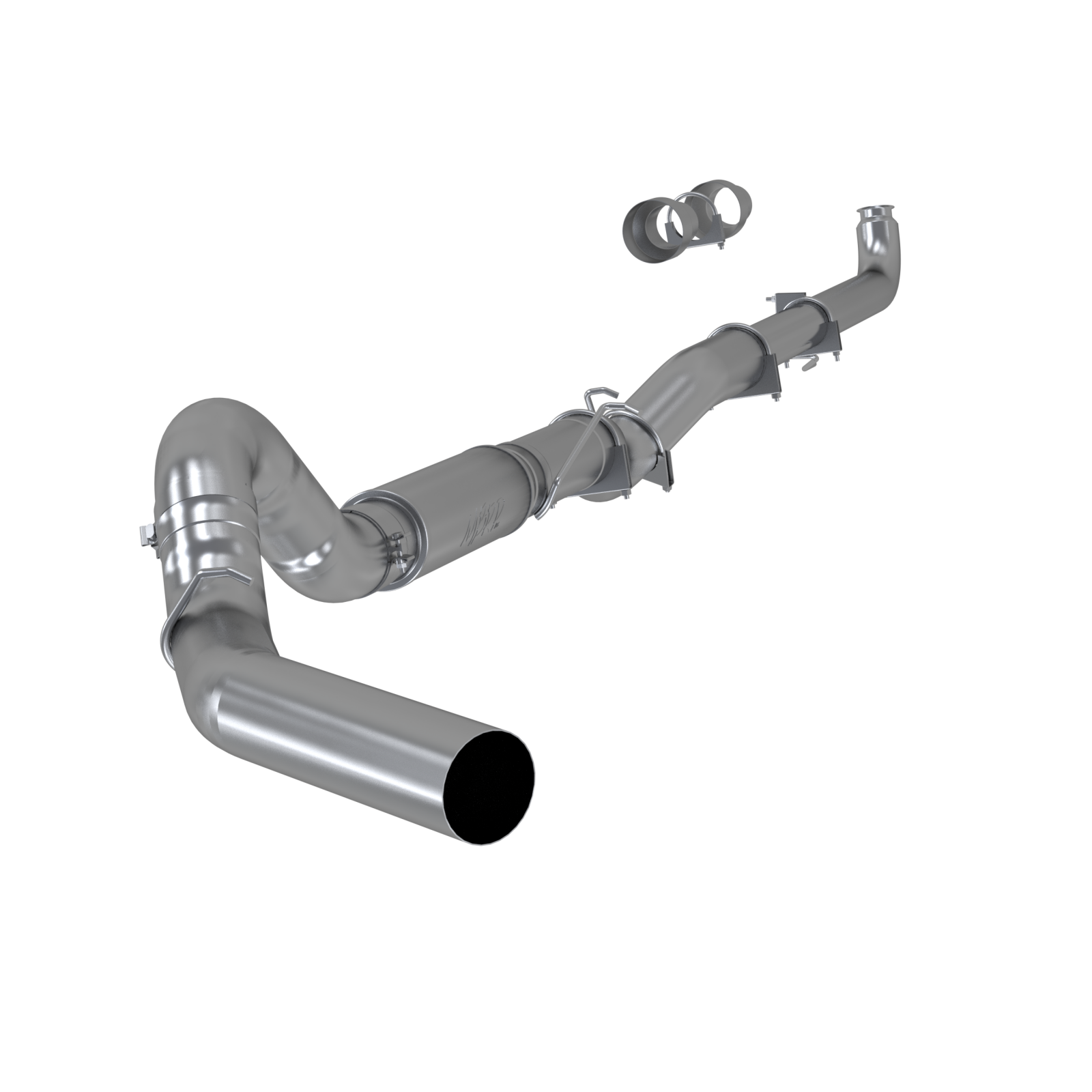 MBRP 5-Inch Cat-Back Exhaust Single Side Armor Lite 6.6L Duramax Diesel 2001-2006 Chevy Silverado 2500 HD; 2007 Chevy Silverado 2500 HD Classic; 2001-2006 GMC Sierra 2500 HD; 2007 GMC Sierra 2500 HD Classic Performance Muffler