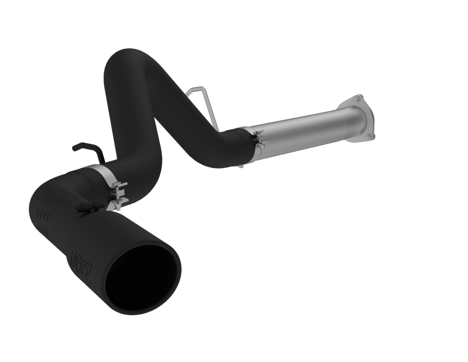 MBRP 4-Inch DPF-Back Exhaust Single Side Armor Black 6.6L Duramax Diesel 2007-2010 Chevy Silverado 2500 HD/3500 HD; 2007-2010 GMC Sierra 2500 HD/3500 HD
