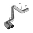 MBRP 4-Inch DPF-Back Exhaust Single Side Armor Lite 6.6L Duramax Diesel 2011-2019 Chevy Silverado 2500 HD/3500 HD; 2011-2019 GMC Sierra 2500 HD/3500 HD Aluminized Steel Dual Out