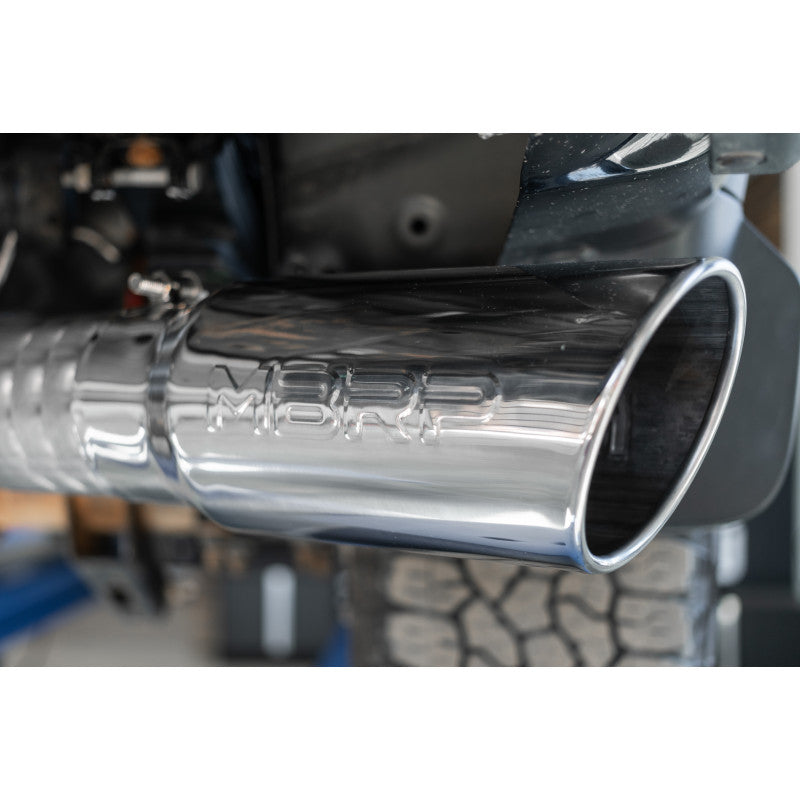 MBRP 4-Inch DPF-Back Exhaust Single Side Exit Armor Lite 6.6L Duramax Diesel 2020-2026 Chevy Silverado 2500 HD/3500 HD; 2020-2026 GMC Sierra 2500 HD/3500 HD