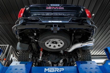 MBRP DPF-Back Exhaust Single Side Exit Armor Lite 6.6L 2020-2023 Chevy Silverado 2500 HD/3500 HD; 2020-2023 GMC Sierra 2500 HD/3500 HD