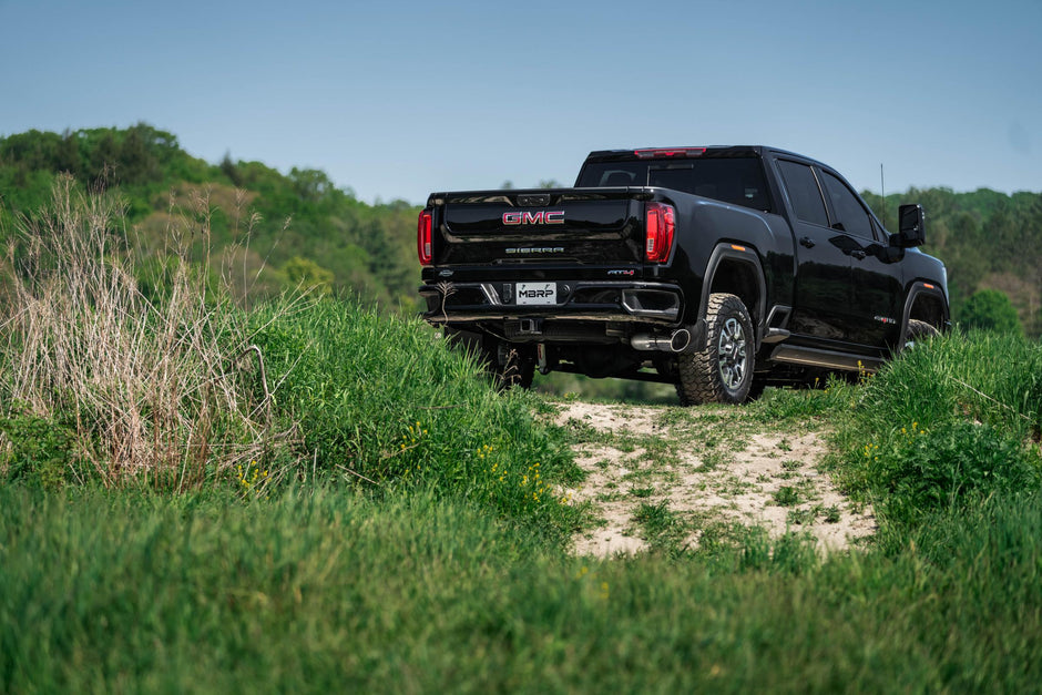 MBRP DPF-Back Exhaust Single Side Exit Armor Lite 6.6L 2020-2023 Chevy Silverado 2500 HD/3500 HD; 2020-2023 GMC Sierra 2500 HD/3500 HD