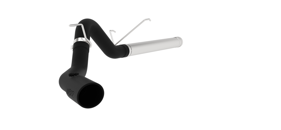 MBRP 4-Inch DPF-Back Exhaust Single Side Armor Black 6.7L Cummins Diesel 2007-2010 Dodge Ram 2500/3500; 2011-2012 Ram 2500/3500
