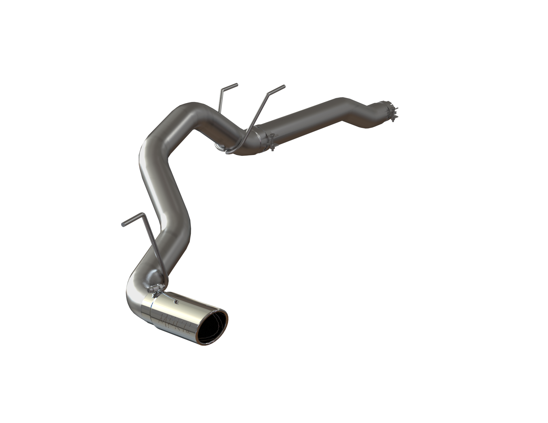 MBRP 3.5-Inch DPF-Back Exhaust Single Side Exit Armor Lite 3.0L EcoDiesel 2014-2018 Ram 1500