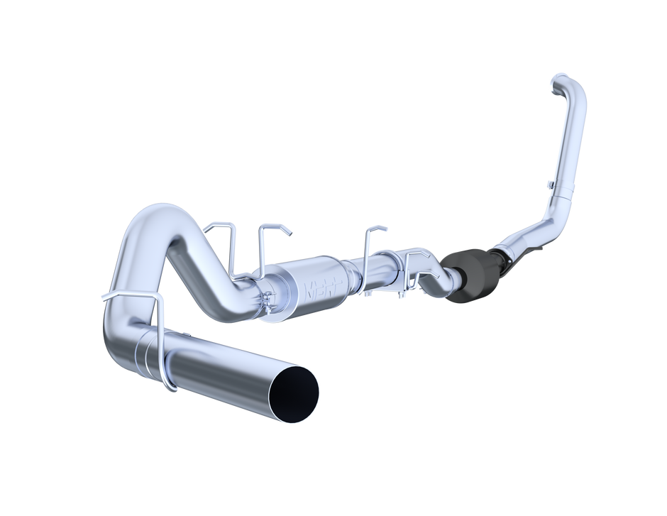 MBRP 4-Inch Turbo-Back Exhaust Single Side Exit Armor Lite 6.0L Diesel 2003-2007 Ford F-250 Super Duty/F-350 Super Duty Aluminized Steel Crew Cab, Extended Cab 4 Inch Turbo Back Single Side Exit Inch For 03-07 Ford F-250/350 6.0L, Extended Cab/Crew Cab