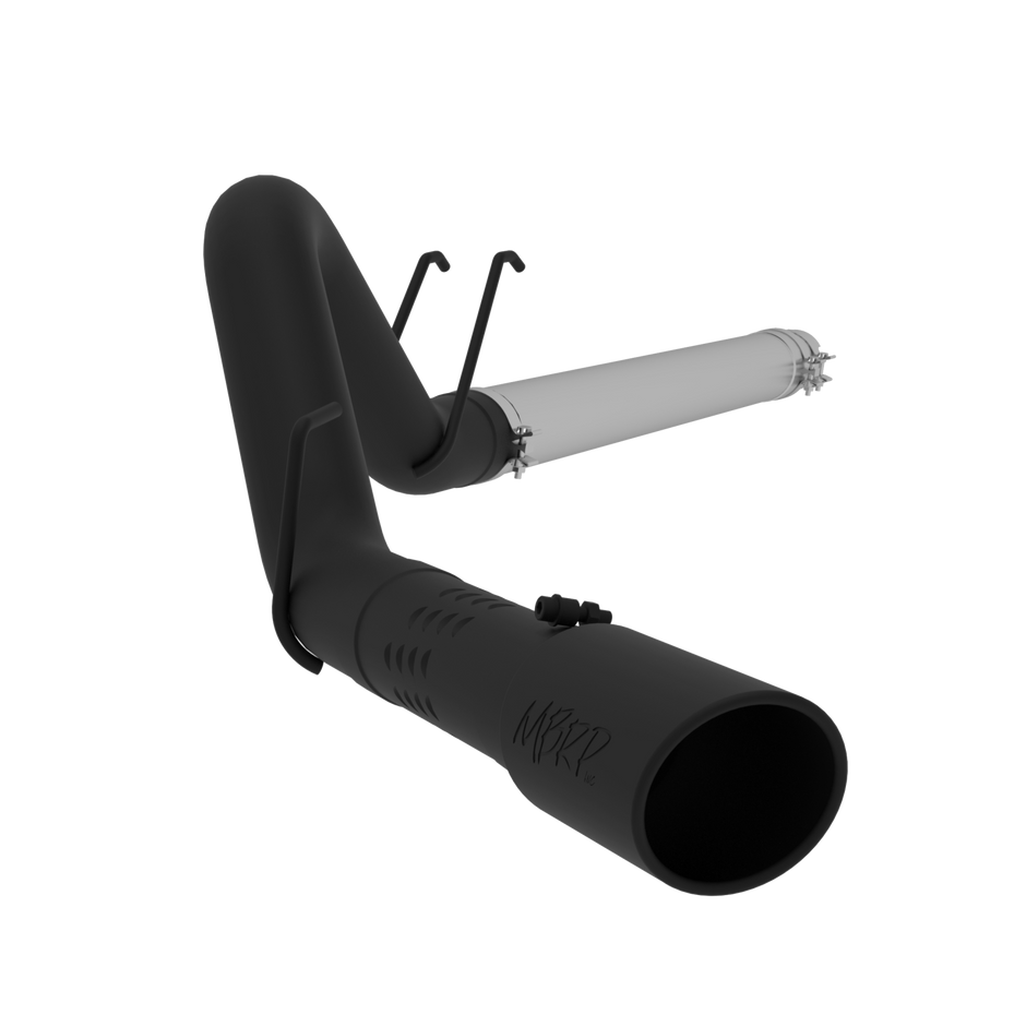 MBRP 4-Inch DPF-Back Exhaust Single Side Exit Armor Black 6.4L Powerstroke Diesel 2008-2010 Ford F-250 Super Duty/F-350 Super Duty/F-450 Super Duty