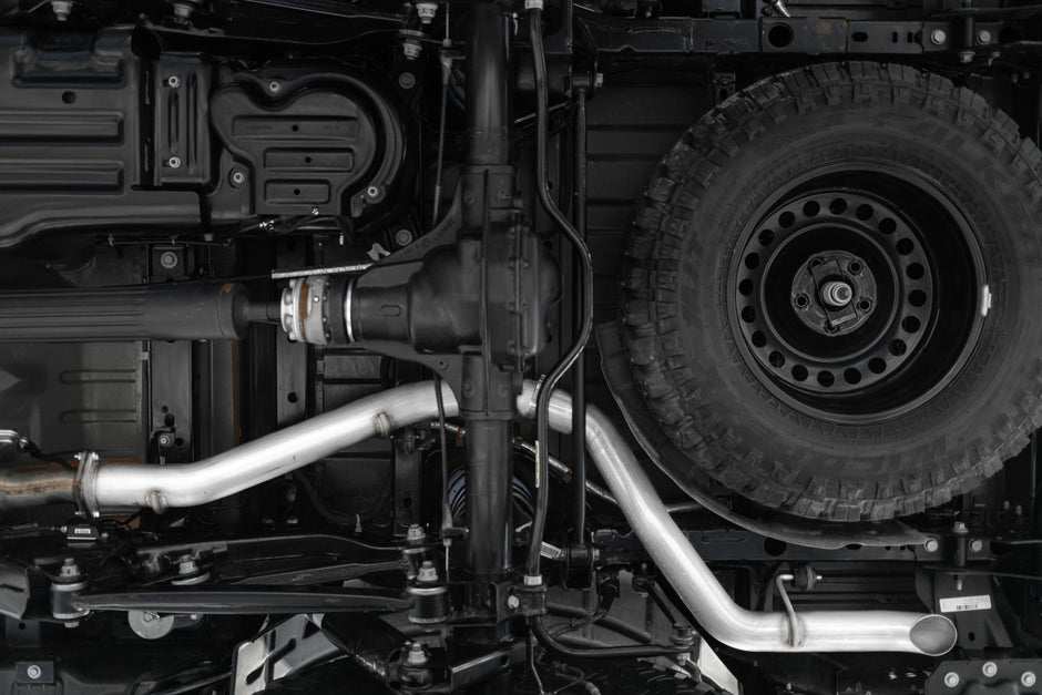 MBRP 3-Inch DPF-Back Exhaust Turn down Armor Plus 3.0L EcoDiesel 2021-2023 Jeep Gladiator