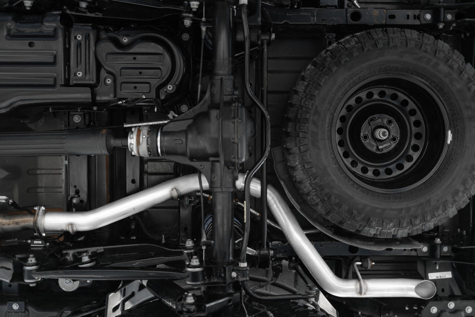 MBRP 3-Inch DPF-Back Exhaust Turn down Armor Plus 3.0L EcoDiesel 2021-2023 Jeep Gladiator