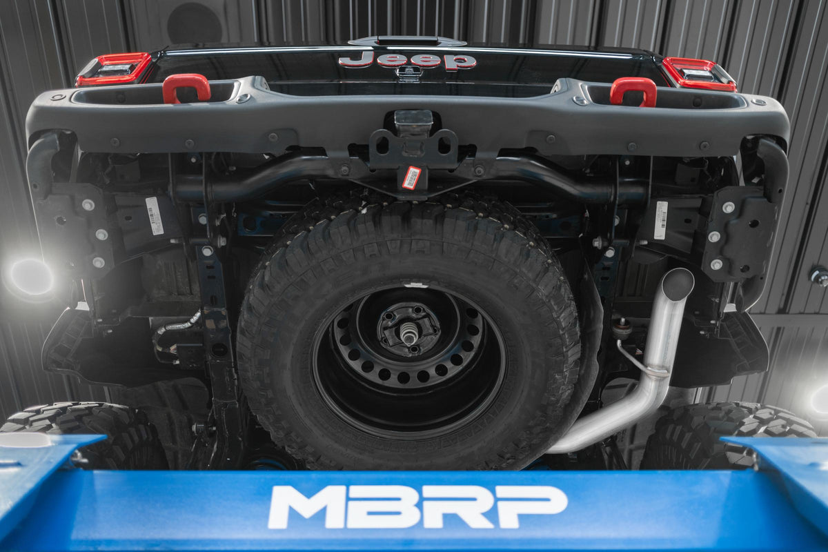 MBRP 3-Inch DPF-Back Exhaust Turn down Armor Plus 3.0L EcoDiesel 2021-2023 Jeep Gladiator
