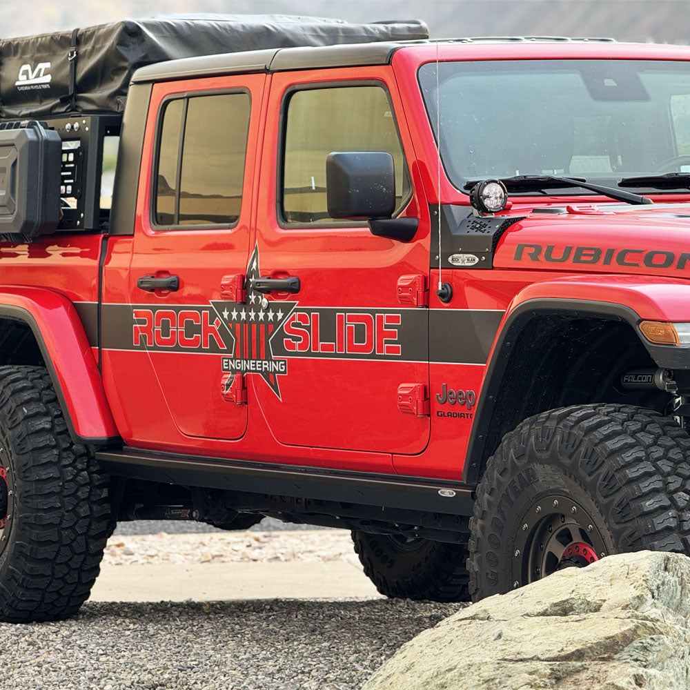 Rock Slide Engineering Deluxe Rock Rail Alloy Steel 2020-2025 Jeep Gladiator JT