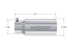 MBRP Exhaust Tip 4-Inch Inlet 5-Inch Outlet 12-Inch Length Dual Wall T304 Stainless Steel Universal Fit