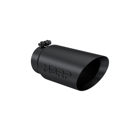 MBRP Exhaust Tip 4-Inch Inlet 5-Inch Outlet 12-Inch Length Dual Wall Black Coated Universal Fit