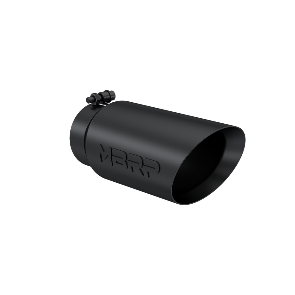 MBRP Exhaust Tip 4-Inch Inlet 5-Inch Outlet 12-Inch Length Dual Wall Black Coated Universal Fit
