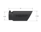 MBRP Exhaust Tip 4-Inch Inlet 5-Inch Outlet 12-Inch Length Dual Wall Black Coated Universal Fit