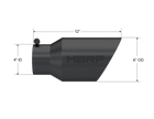 MBRP Exhaust Tip 4-Inch Inlet 6-Inch Outlet 12-Inch Length Dual Wall Black Coated Universal Fit