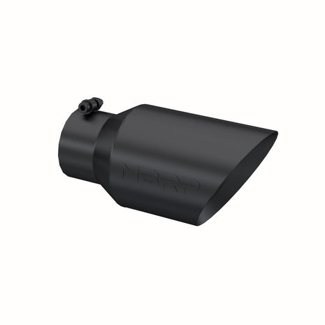 MBRP Exhaust Tip 4-Inch Inlet 6-Inch Outlet 12-Inch Length Dual Wall Black Coated Universal Fit