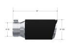 MBRP Exhaust Tip Dual Wall Angle Cut Carbon Fiber Universal Fit Carbon Fiber 4-Inch Inlet 6-Inch OD 12-Inch Length Dual Wall Angle Cut