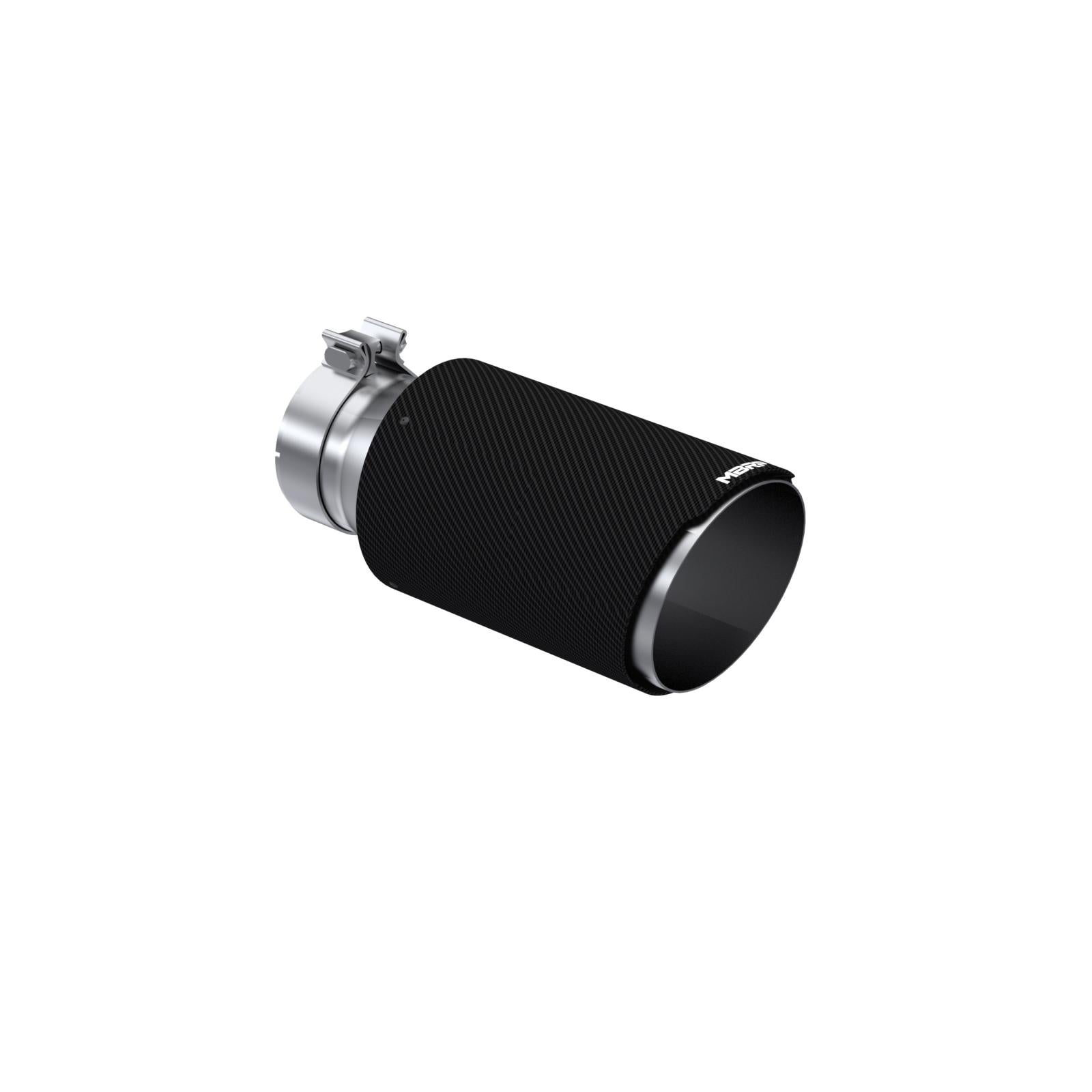 MBRP Exhaust Tip Dual Wall Angle Cut Carbon Fiber Universal Fit Universal Carbon Fiber 4-Inch Inlet 6-Inch OD 12-Inch Length Dual Wall Angle Cut