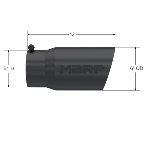 MBRP Exhaust Tip 5-Inch Inlet 6-Inch Outlet Dual Wall Universal Fit