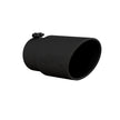 MBRP Exhaust Tip 5-Inch Inlet 6-Inch Outlet Rolled End Universal Fit Armor Black Exhaust Tip 6 Inch O.D. Angled Rolled End 5 Inch Inlet 12 Inch Length Black Coated