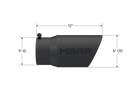 MBRP Exhaust Tip 5-Inch Inlet 6-Inch Outlet Rolled End Universal Fit Armor Black Exhaust Tip 6 Inch O.D. Angled Rolled End 5 Inch Inlet 12 Inch Length Black Coated