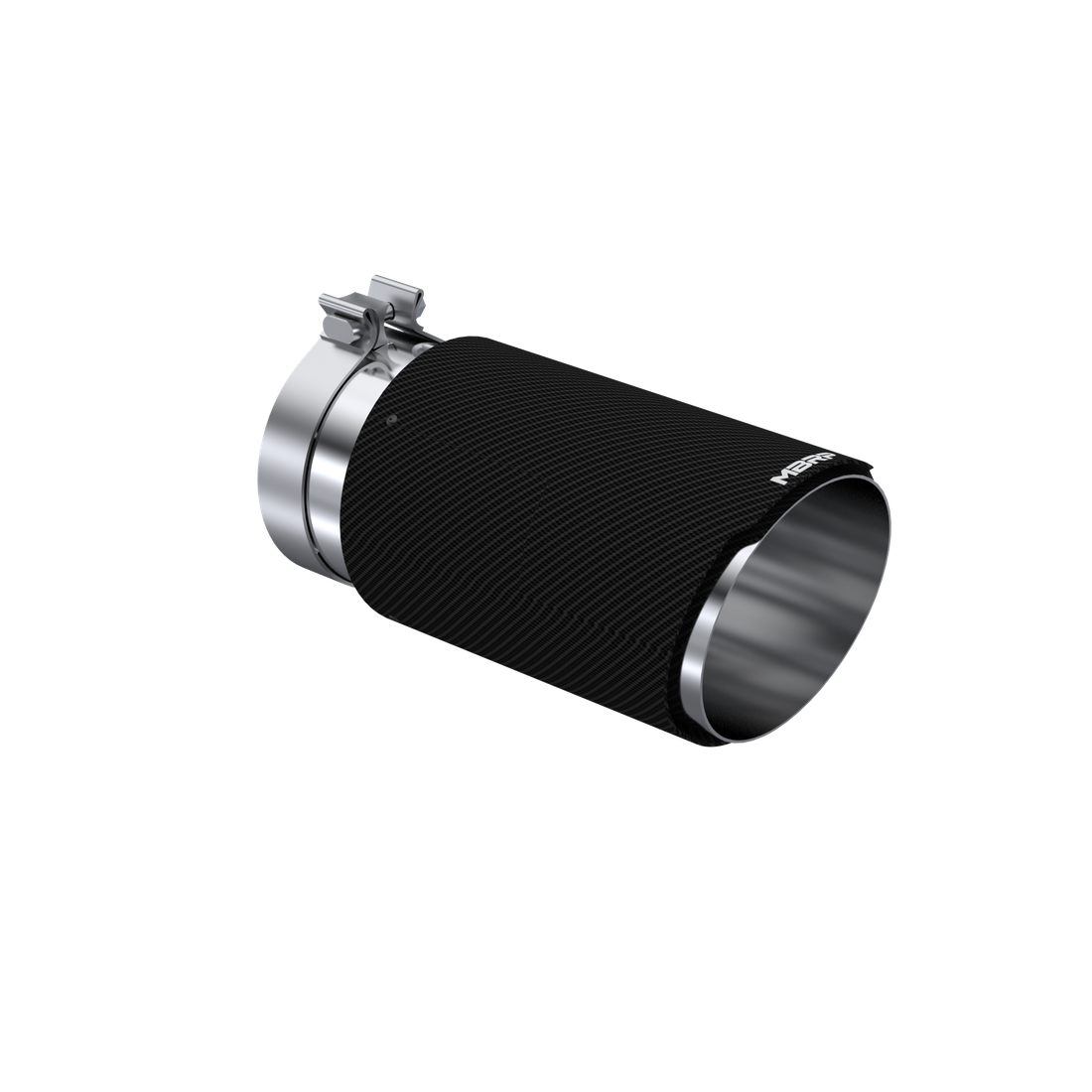 MBRP Exhaust Tip 5-Inch Inlet 6-Inch Outlet Dual Wall Angle Cut Carbon Fiber Universal Fit