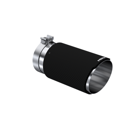 MBRP Exhaust Tip 5-Inch Inlet 6-Inch Outlet Dual Wall Angle Cut Carbon Fiber Universal Fit