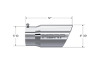 MBRP Exhaust Tip 5-Inch Inlet 6-Inch Outlet Rolled End T304 Stainless Steel Universal Fit Armor Pro Mirror Polished Exhaust Tail Pipe Tip 6 Inch O.D. Angled Rolled End 5 Inch Inlet 12 Inch Length T304 Stainless Steel