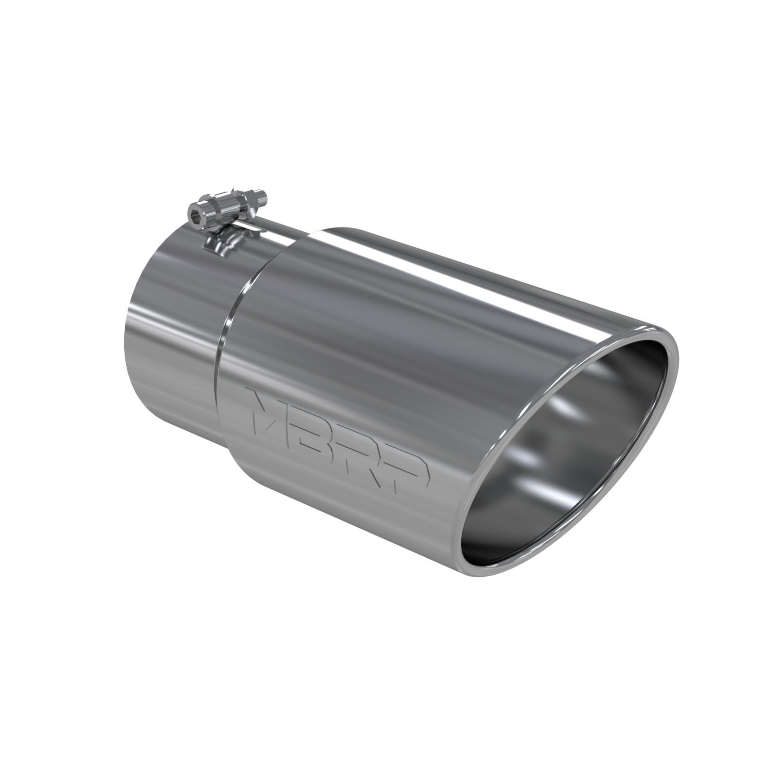 MBRP Exhaust Tip 5-Inch Inlet 6-Inch Outlet Rolled End T304 Stainless Steel Universal Fit Armor Pro Mirror Polished Exhaust Tail Pipe Tip 6 Inch O.D. Angled Rolled End 5 Inch Inlet 12 Inch Length T304 Stainless Steel