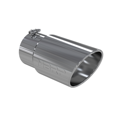 MBRP Exhaust Tip 5-Inch Inlet 6-Inch Outlet Rolled End T304 Stainless Steel Universal Fit Armor Pro Mirror Polished Exhaust Tail Pipe Tip 6 Inch O.D. Angled Rolled End 5 Inch Inlet 12 Inch Length T304 Stainless Steel