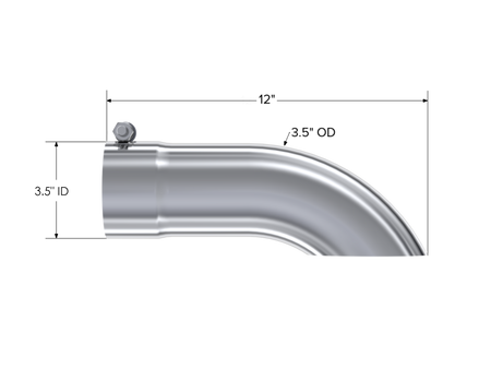MBRP Exhaust Tip 3.5-Inch Inlet 3.5-Inch Outlet T304 Stainless Steel Universal Fit