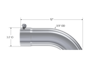 MBRP Exhaust Tip 3.5-Inch Inlet 3.5-Inch Outlet T304 Stainless Steel Universal Fit