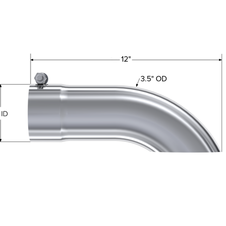 MBRP Exhaust Tip 3.5-Inch Inlet 3.5-Inch Outlet T304 Stainless Steel Universal Fit