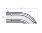 MBRP Exhaust Tip 4-Inch Inlet 4-Inch Outlet T304 Stainless Steel Universal Fit