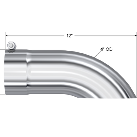 MBRP Exhaust Tip 4-Inch Inlet 4-Inch Outlet T304 Stainless Steel Universal Fit