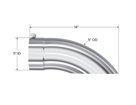MBRP Exhaust Tip 5-Inch Inlet 5-Inch Outlet T304 Stainless Steel Universal Fit